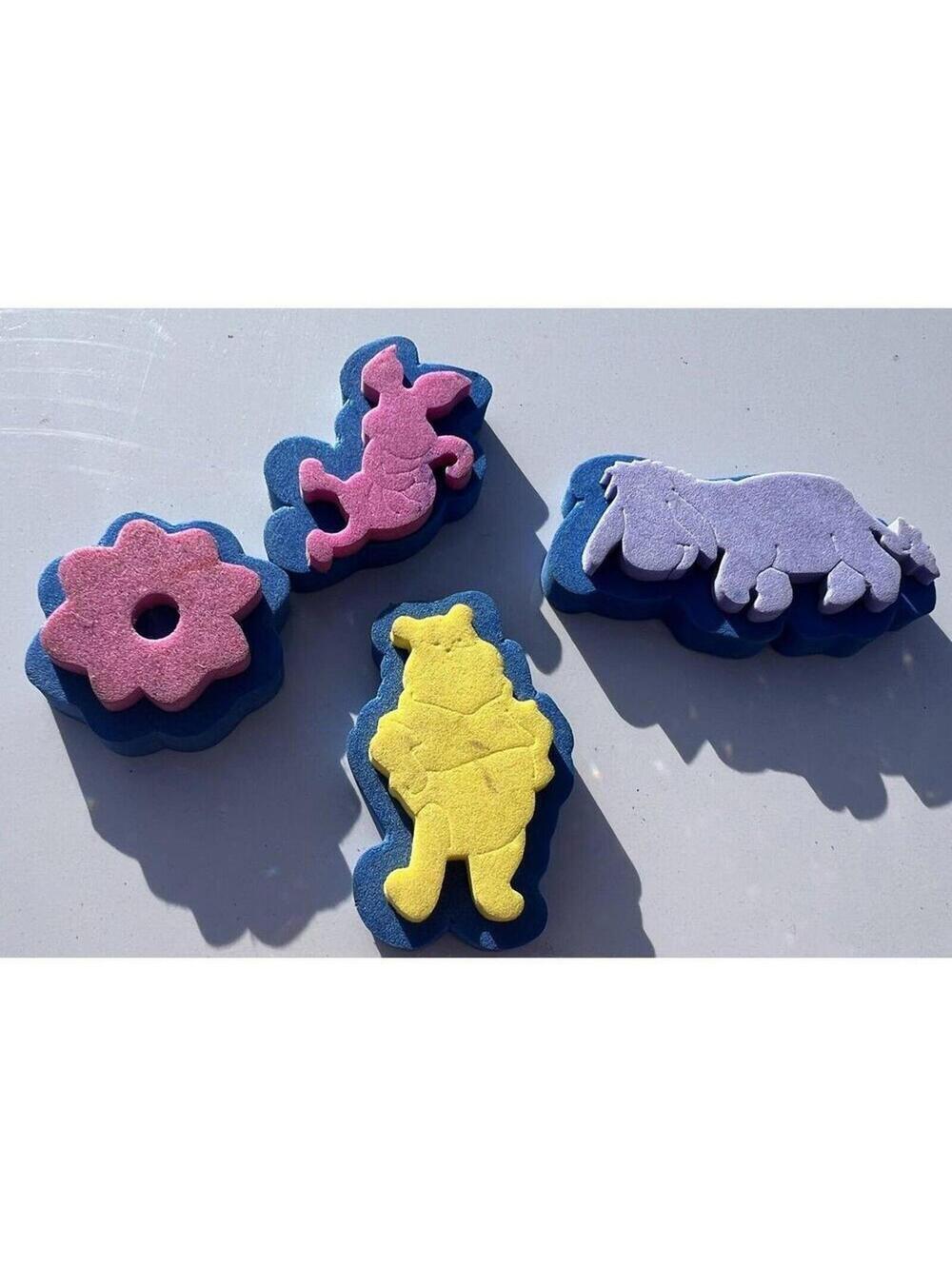 CRAFT STAMPS Winnie The Pooh, Eeyore, Piglet And Flower Foam Stamps lot of 4